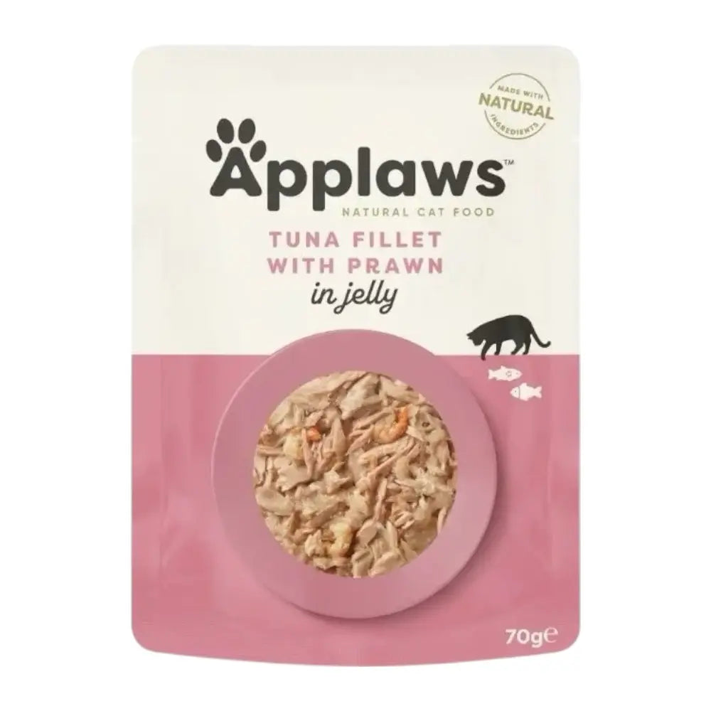 Applaws Gatto buste Tonno con Gamberetti in gelatina 16x70g Applaws