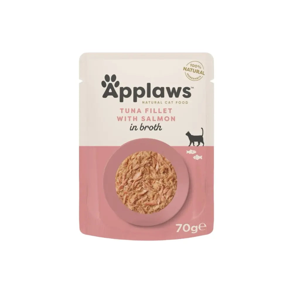 Applaws Gatto buste Tonno con Salmone in brodo 12x70g Applaws Italia