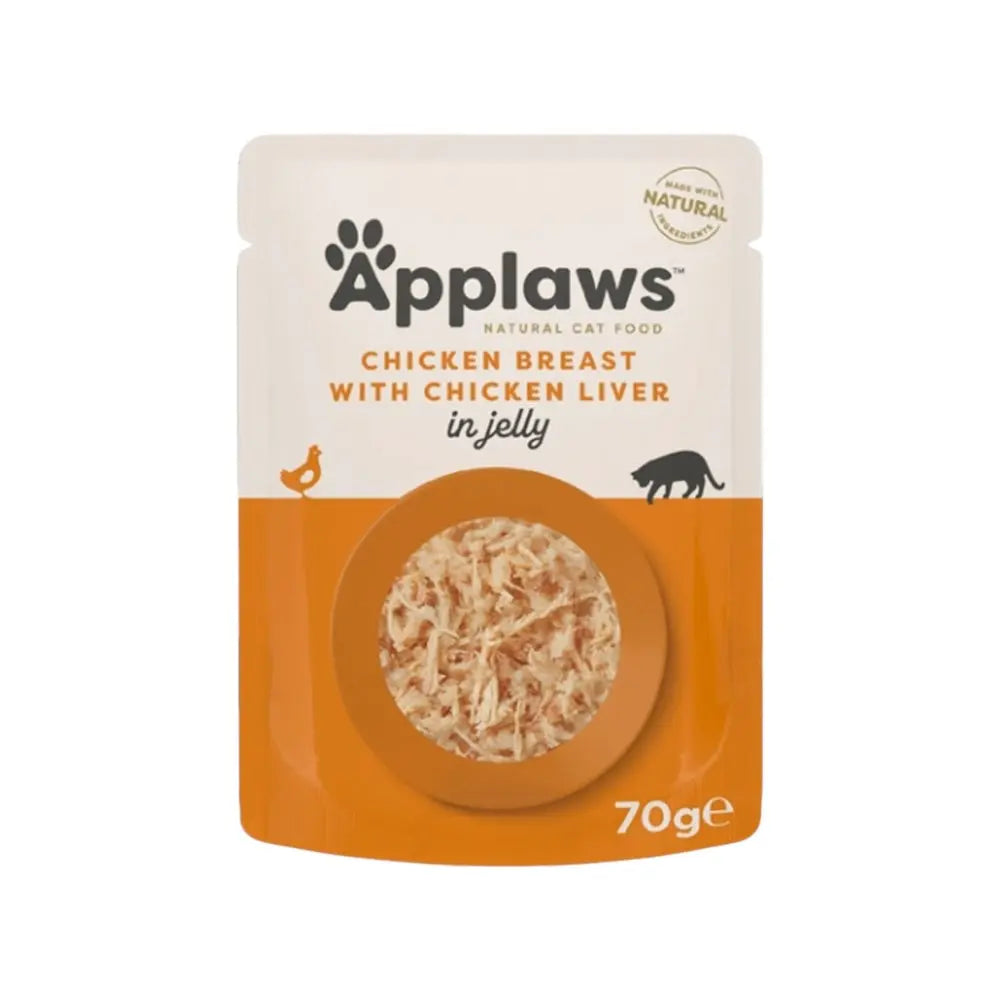 Applaws Gatto buste con Petto e Fegato di Pollo in gelatina 16x70g Applaws Italia