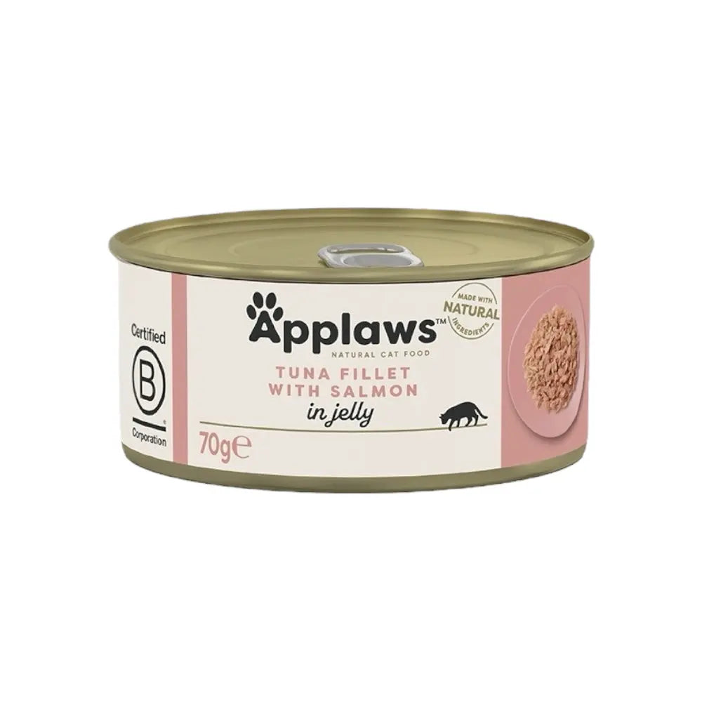 Applaws Gatto lattine Filetto di Tonno con Salmone in gelatina 24x70g Applaws Italia
