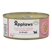 Applaws Gatto lattine Filetto di Tonno e Gamberetti in brodo Applaws Italia