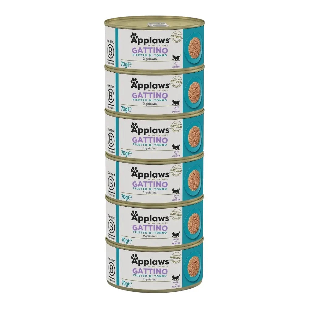 Applaws Gatto lattine Kitten Tonno in gelatina 24 x 70 g Applaws Italia