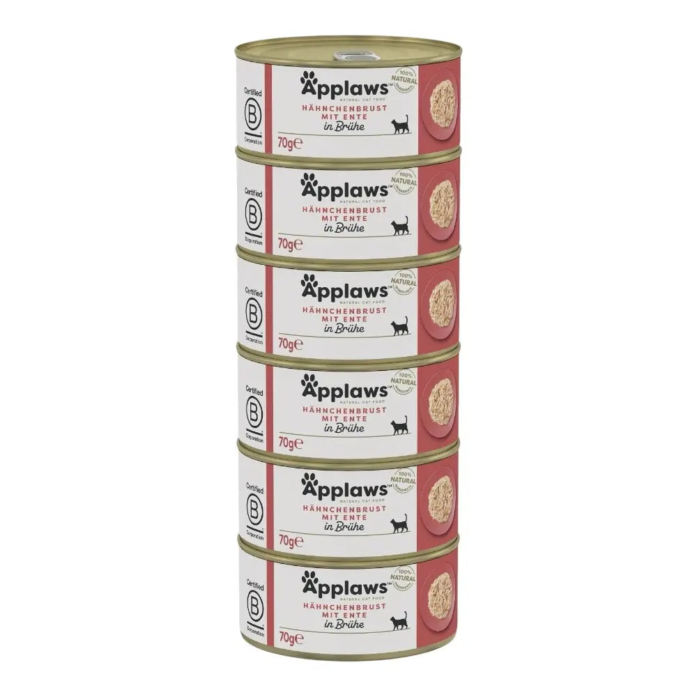 Applaws Gatto lattine Petto di Pollo con Anatra in brodo Applaws Italia