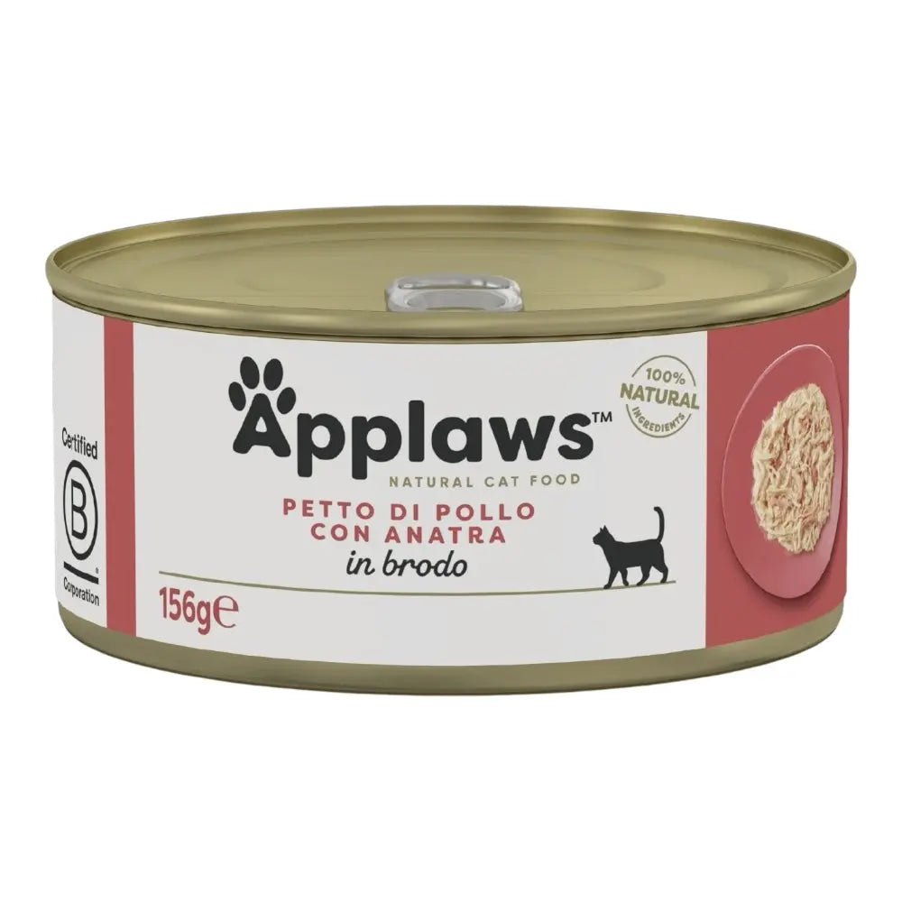 Applaws Gatto lattine Petto di Pollo con Anatra in brodo Applaws Italia
