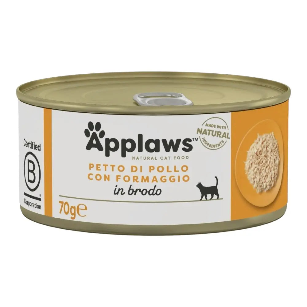 Applaws Gatto lattine Petto di Pollo con Formaggio in brodo Applaws Italia