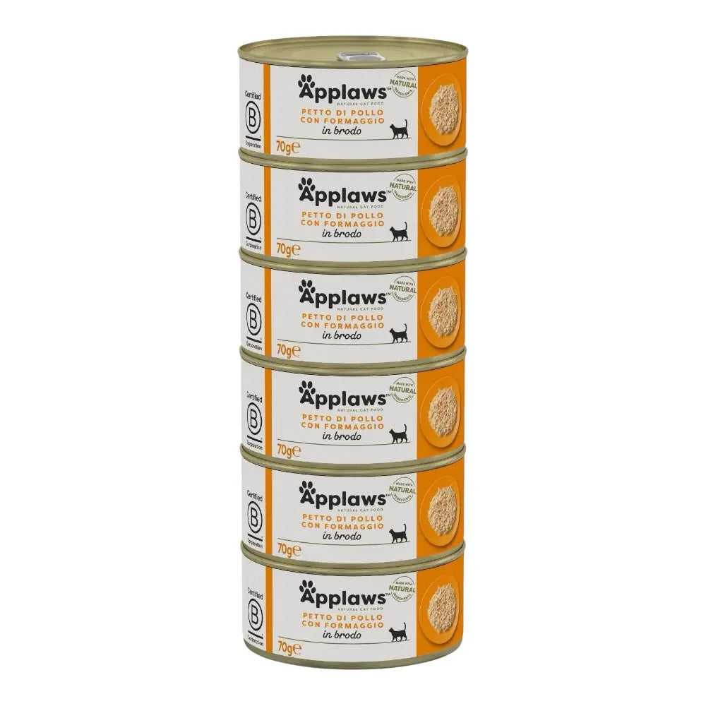 Applaws Gatto lattine Petto di Pollo con Formaggio in brodo Applaws Italia