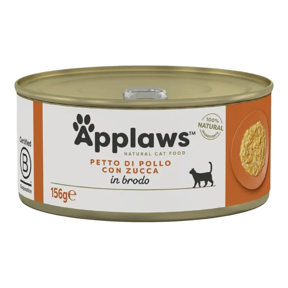 Applaws Gatto lattine Petto di Pollo con Zucca in brodo Applaws Italia