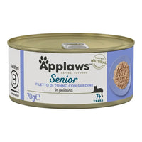Applaws Gatto lattine Senior Tonno con Sardine in gelatina 24x70g Applaws Italia