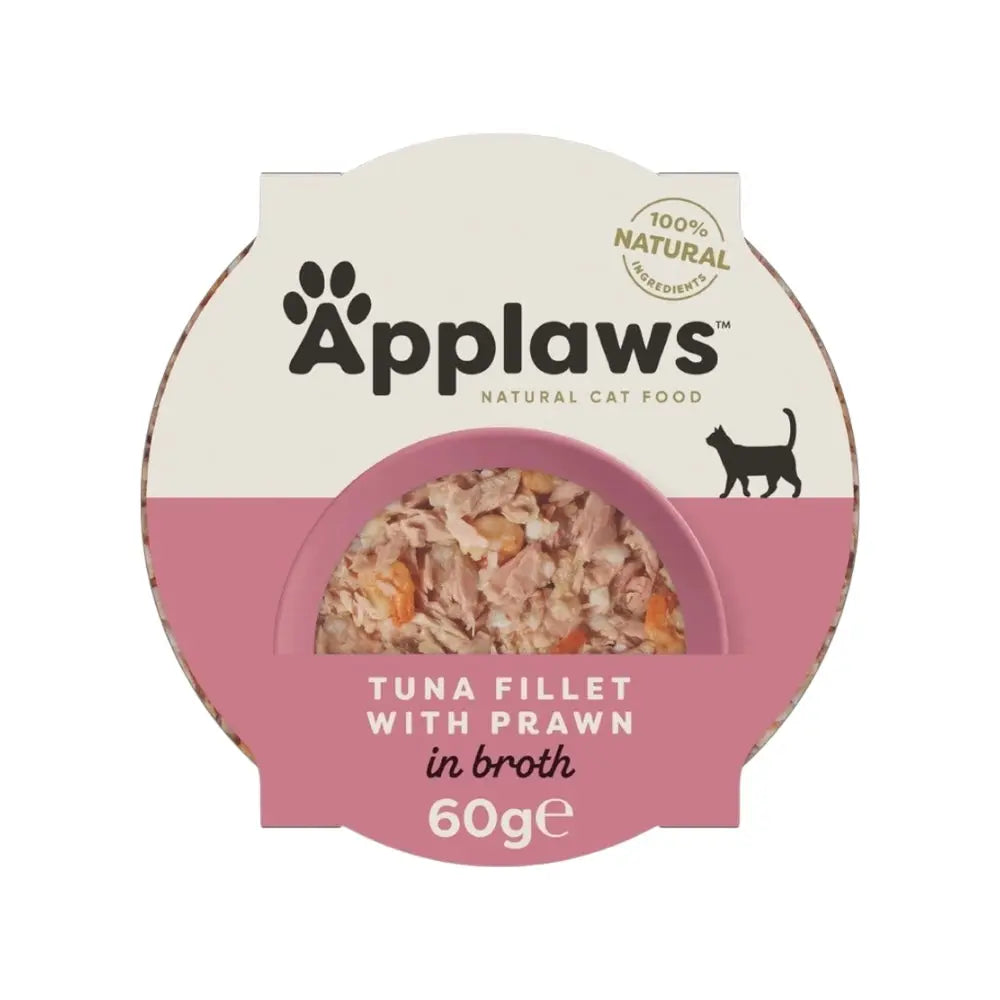 Applaws Gatto pot Filetto di Tonno con Gamberetti in brodo 10x60g Applaws Italia