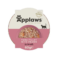 Applaws Gatto pot Filetto di Tonno con Gamberetti in brodo 10x60g Applaws Italia