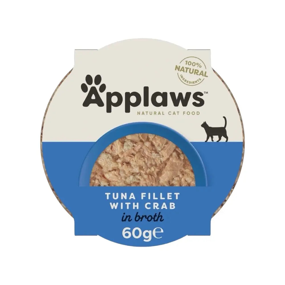 Applaws Gatto pot Filetto di Tonno con Granchio in brodo 10x60g Applaws Italia