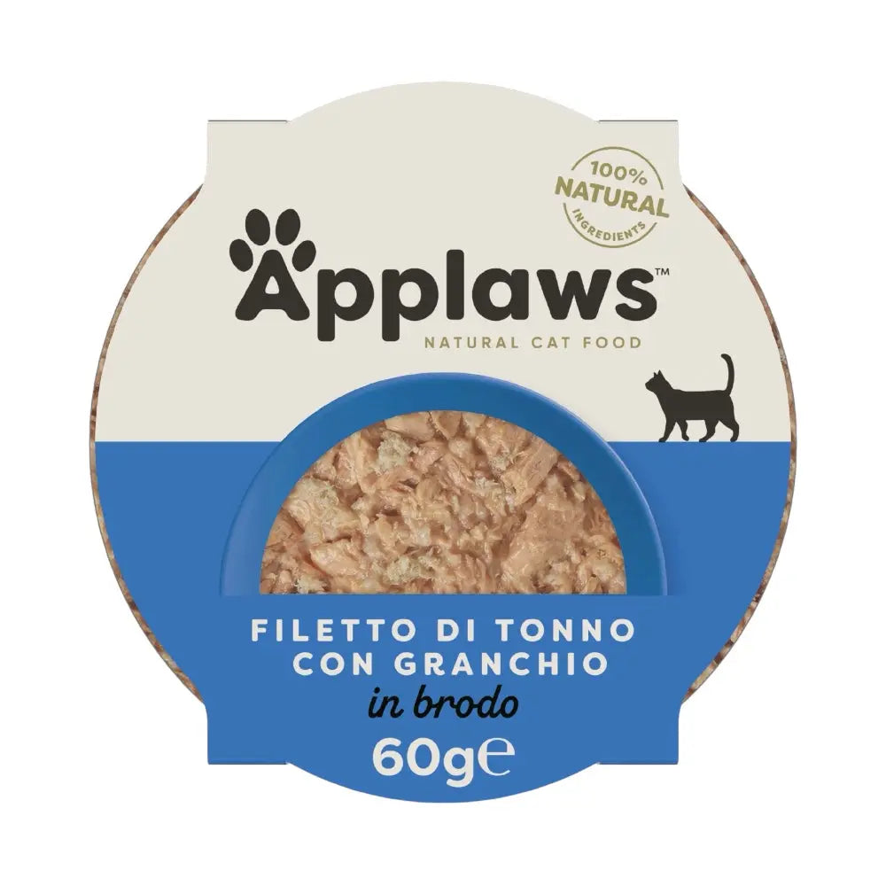 Applaws Gatto pot Filetto di Tonno con Granchio in brodo 10x60g Applaws Italia