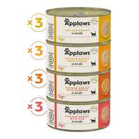 Applaws Multipack lattine Selezione Pollo in brodo 12 x 70 g Respet
