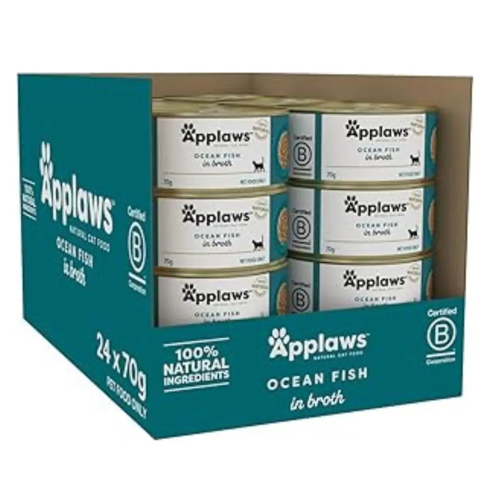 Applaws Pesce dell'oceano in Brodo 24 x 70 g Applaws