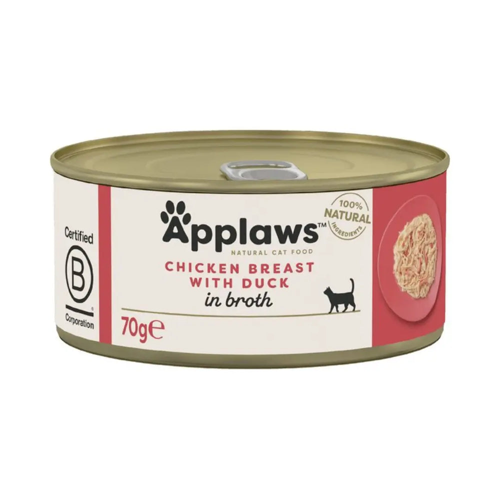 Applaws Petto di pollo e anatra in brodo 24 x 70 g Applaws