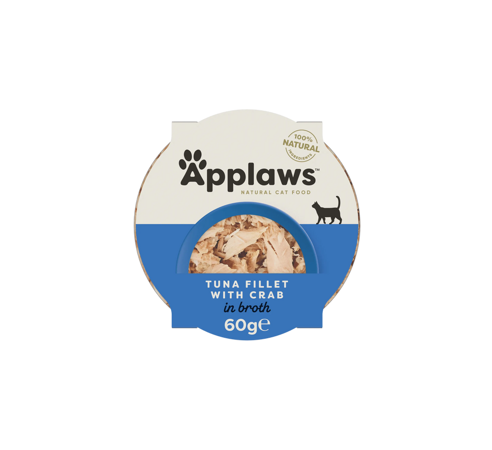 Applaws Pot filetti di tonno con granchio in brodo 10x60g Applaws