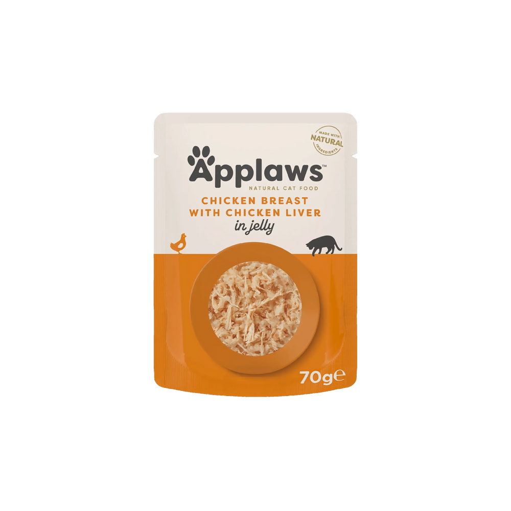 Applaws busta Petto di pollo con fegato di pollo in gelatina 16x70g Applaws