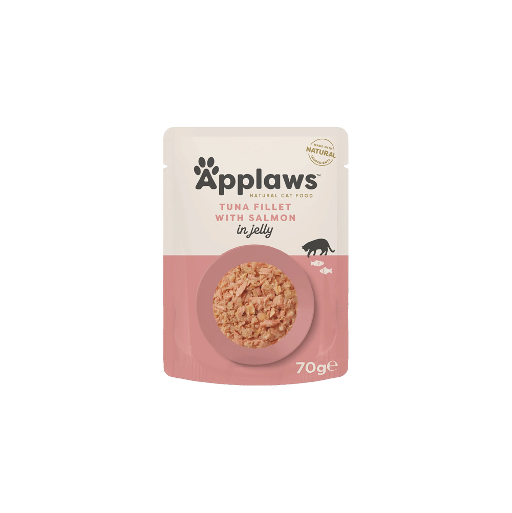 Applaws buste Filetto di tonno con salmone in gelatina 16x70g Applaws