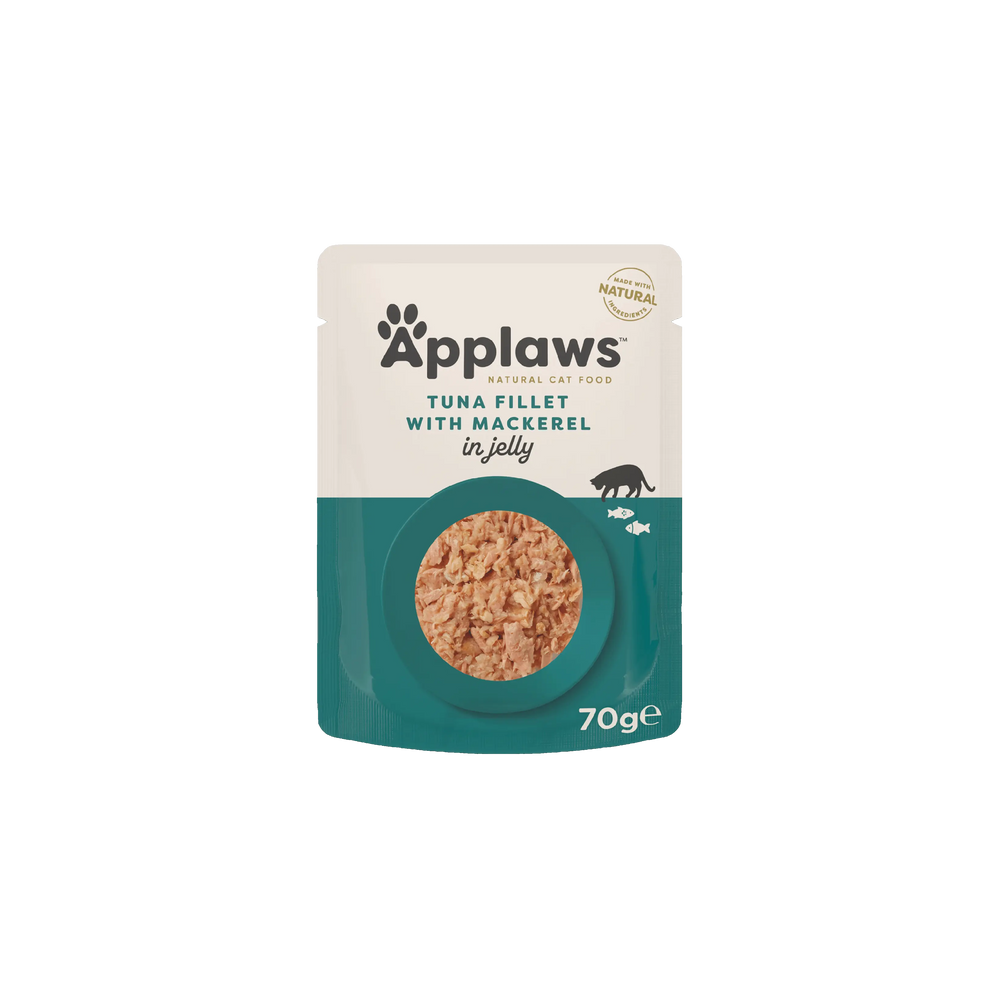 Applaws buste Filetto di tonno con sgombro in gelatina 16x70g Applaws