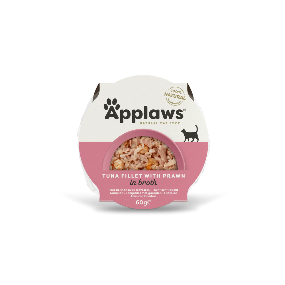 Applaws pot filetto di tonno in brodo con gamberi 10x60g Applaws