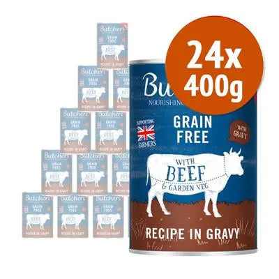 Butcher's Original Manzo in salsa per cani 24 x 400g Butcher's