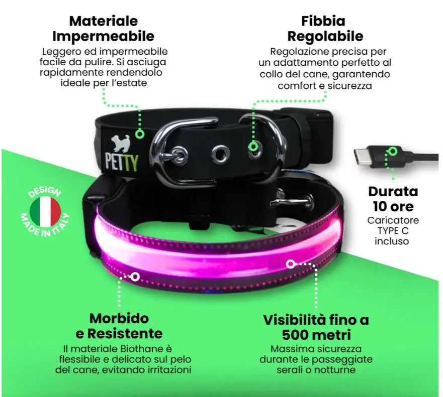 COLLAR LED BIOTHANE Respet