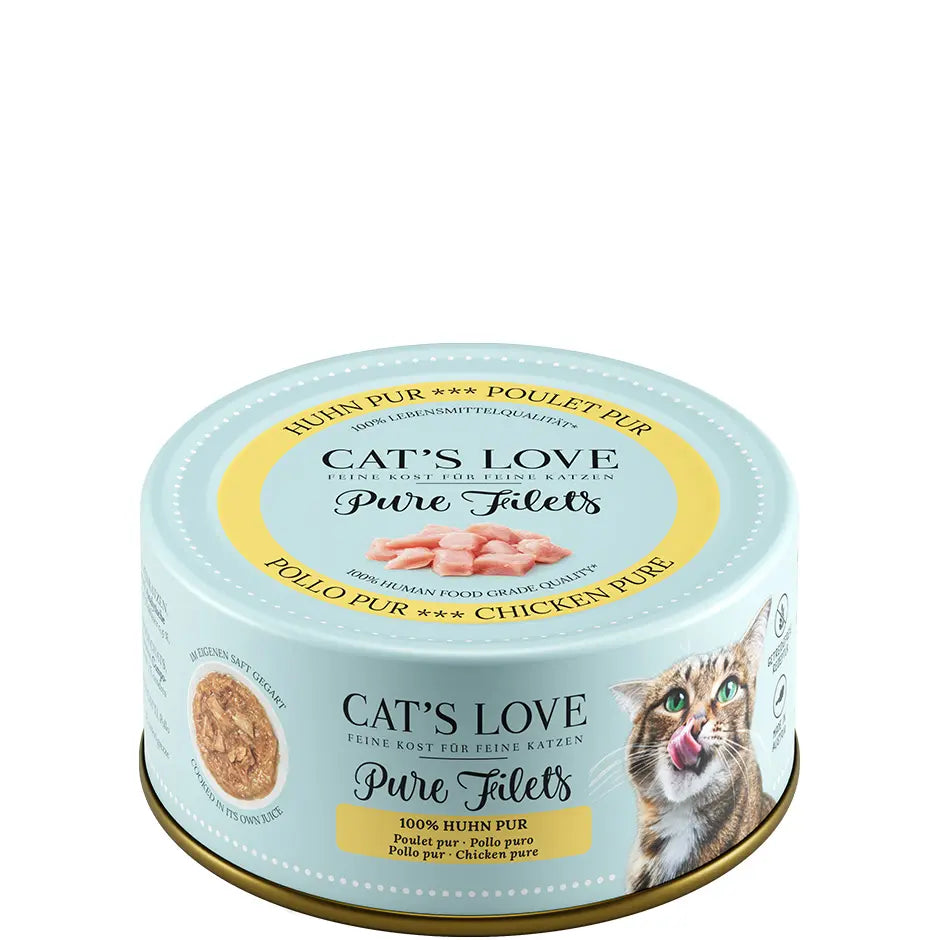 Cat's Love Filet Pollo, Filetti al 100 %, ricetta senza cereali, alimento naturale per gatti Cat's Love