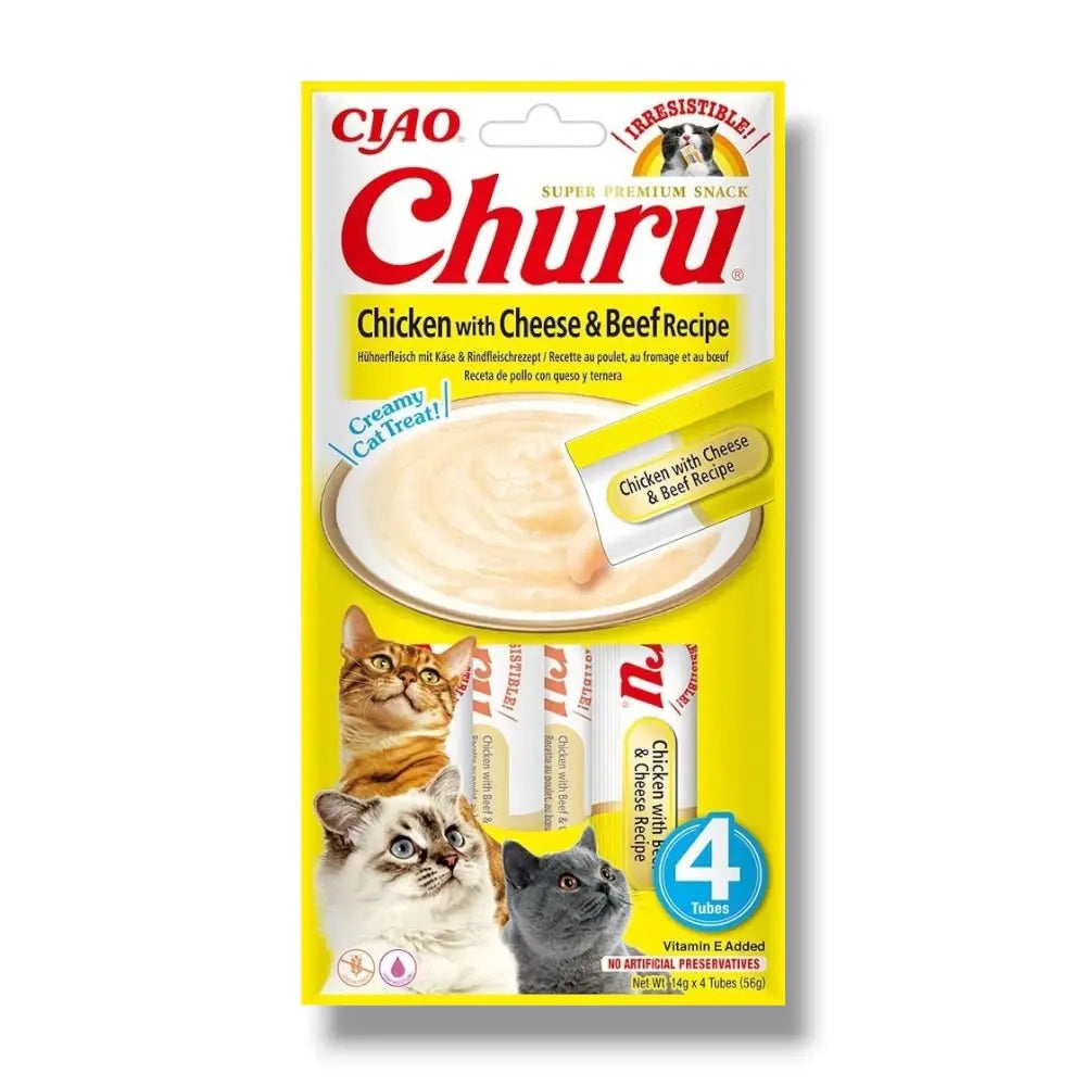 Churu 4P Ricetta al pollo con formaggio e manzo Respet
