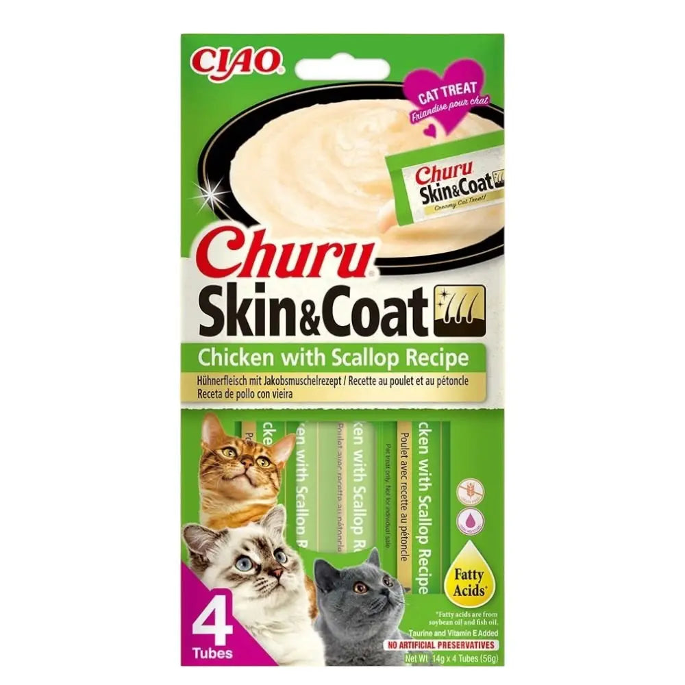 Churu Skin&coat 4P ricetta pollo con capesante Churu Inaba
