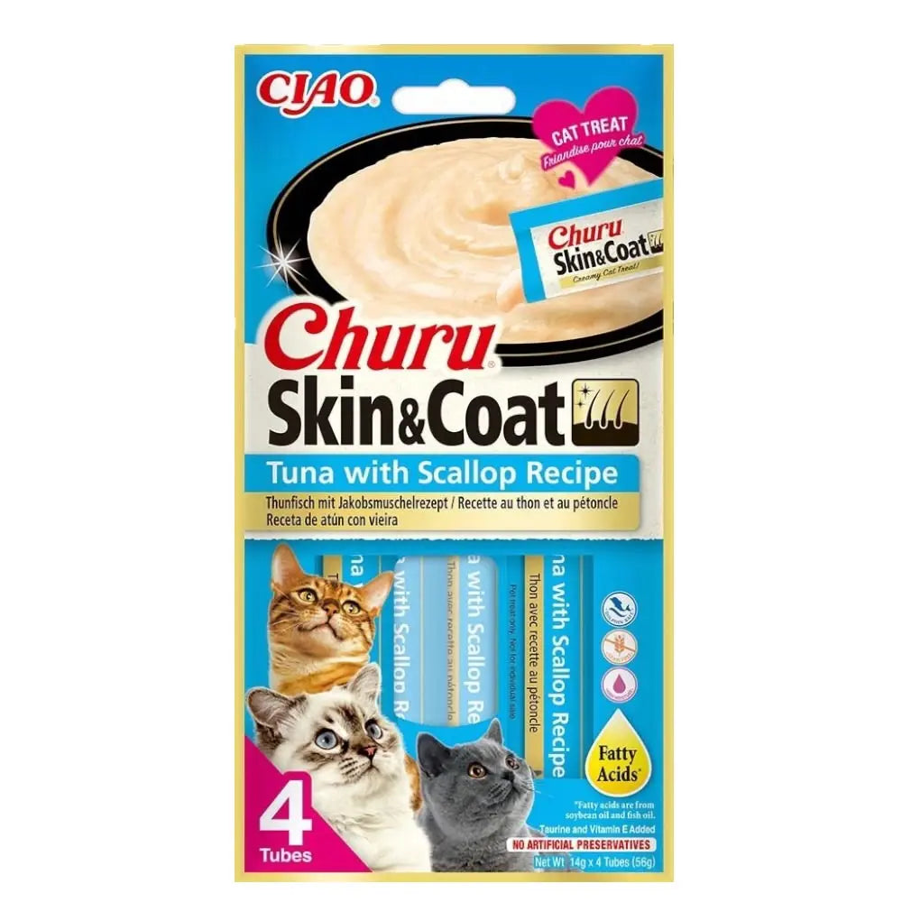 Churu Skin&coat 4P ricetta tonno con capesante Churu Inaba