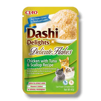 Dashi Delights Delicate Flakes Ricetta al pollo, tonno e capesante Inaba