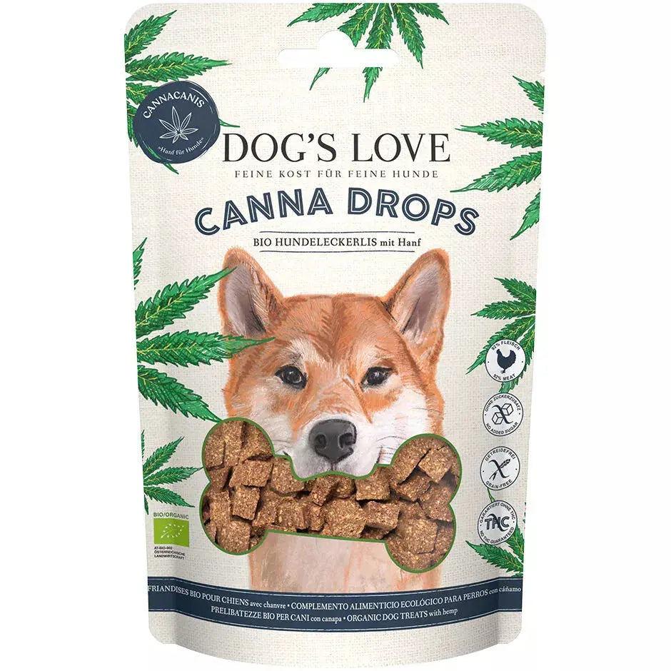 Dog's Love CANNA BIO Drops Pollame, Pollame biologico, alimento naturale per cani Dog's Love