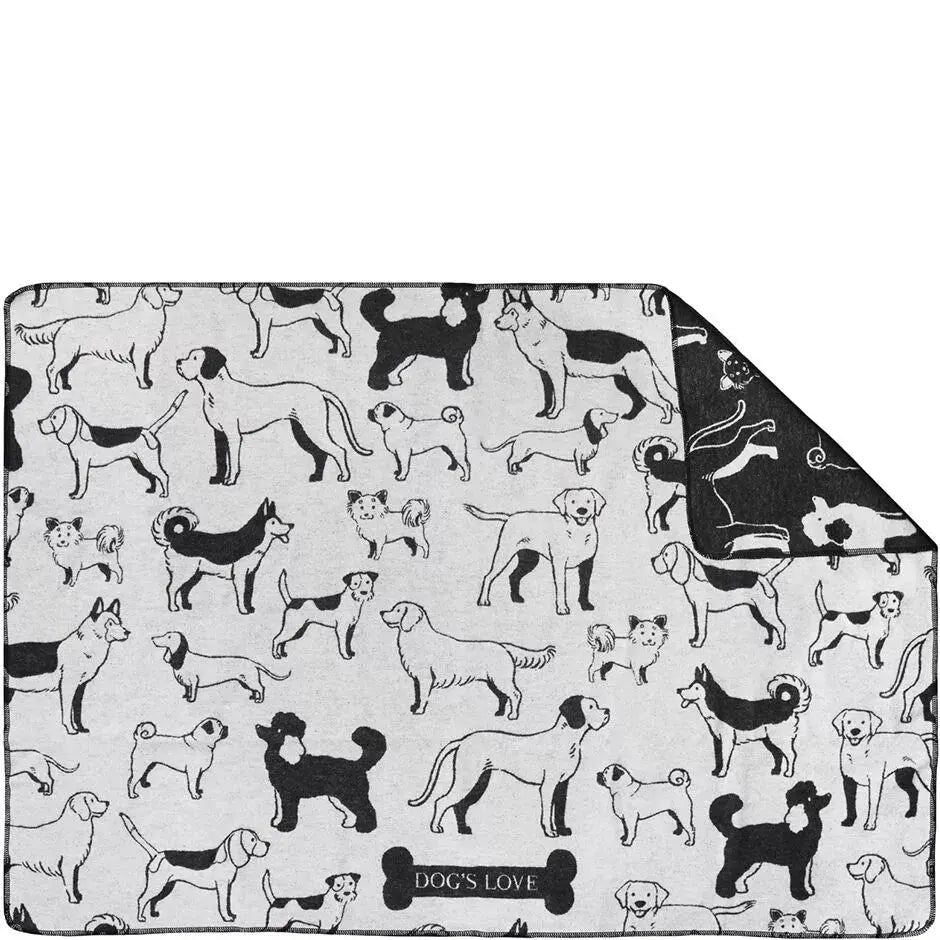 Dog's Love COPERTA PER CANI LORDO, con motivo di cani, alimento naturale per cani Dog's Love