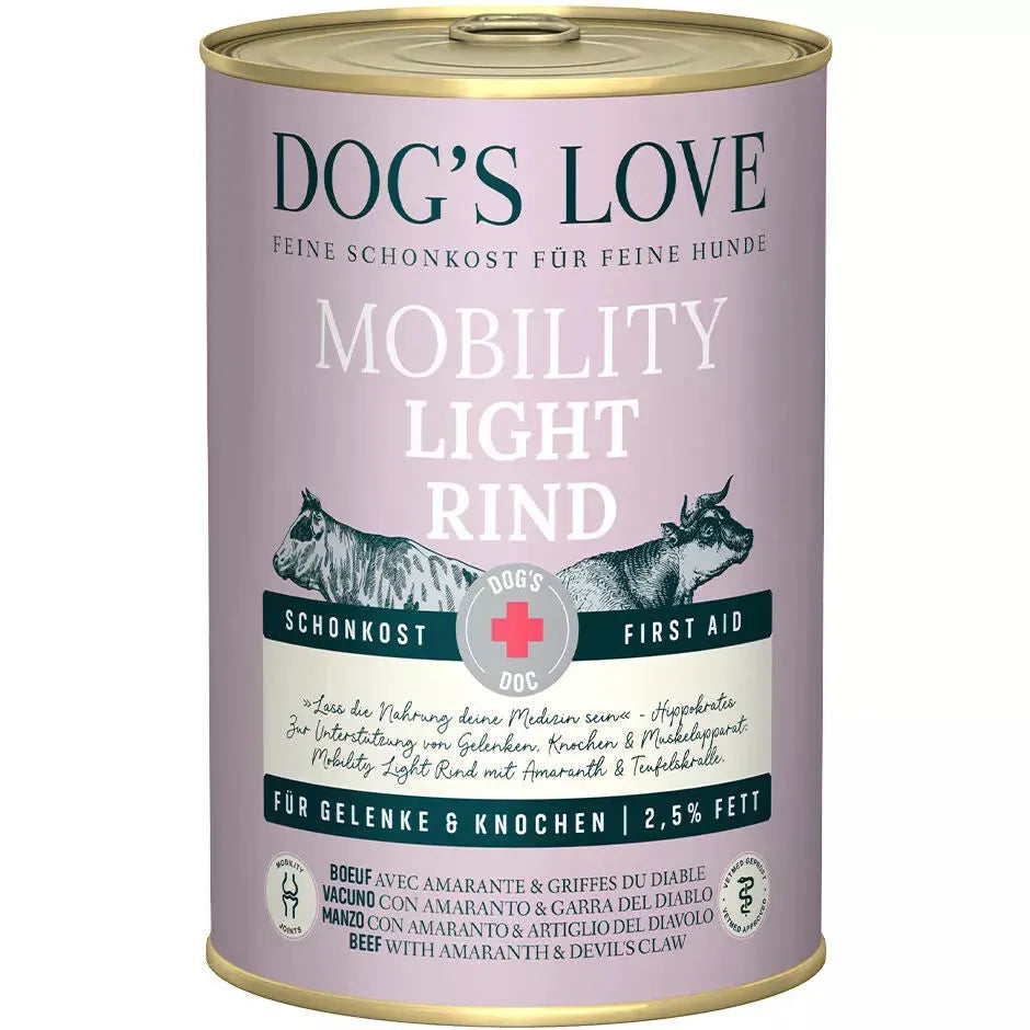 Dog's Love DOC Pasto leggero con Manzo, per ossa e articolazioni, alimento naturale per cani Dog's Love
