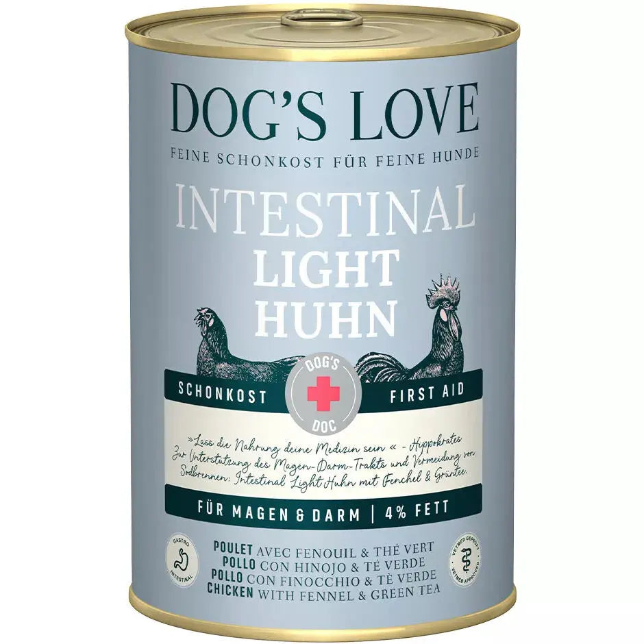 Dog's Love DOC Pasto leggero con Pollo, per lo stomaco e l'intestino, alimento naturale per cani Dog's Love