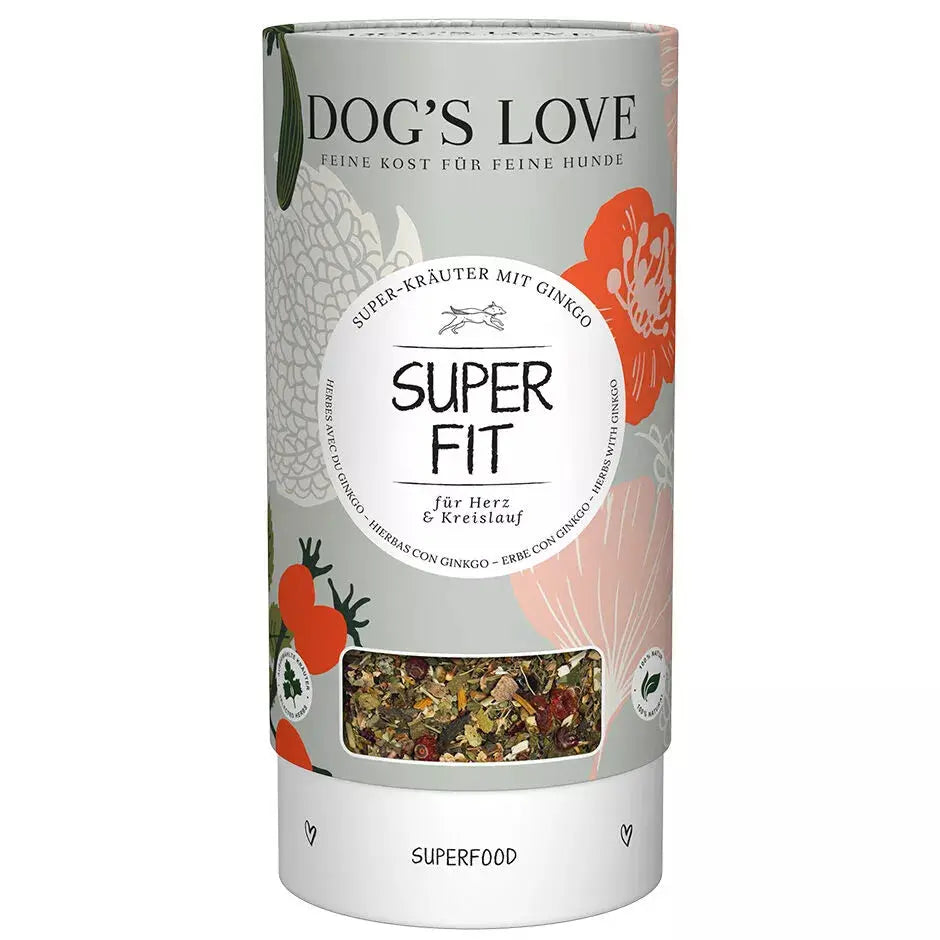 Dog's Love SUPER-FIT per li cuore e la circolazione, per cuore e circolazione, con ginkgo, alimento naturale per cani Dog's L
