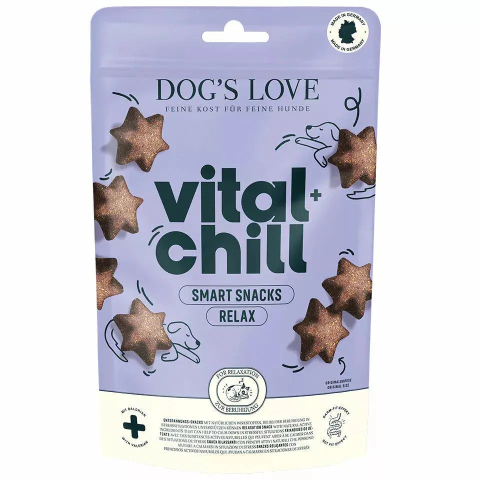 Dog's Love Vital+ Smart Snacks CHILL, Spuntino rilassante, alimento naturale per cani Dog's Love