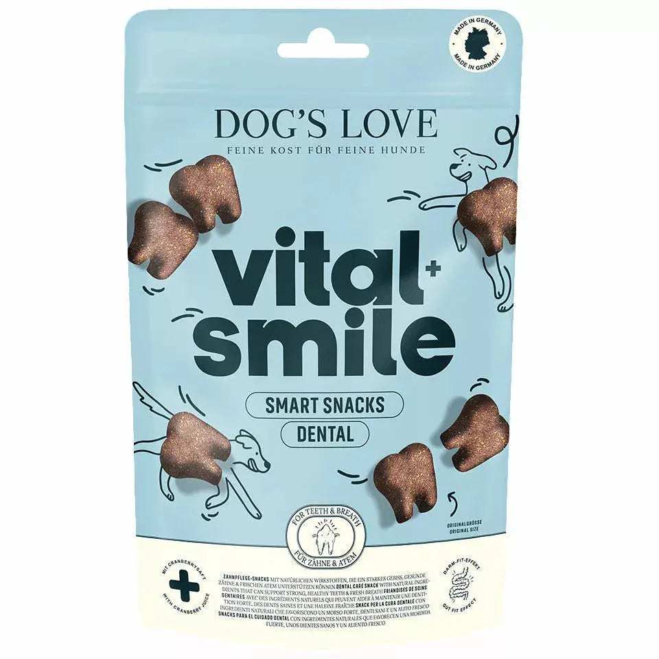 Dog's Love Vital+ Smart Snacks SMILE, Snack per la cura dei denti, alimento naturale per cani Dog's Love