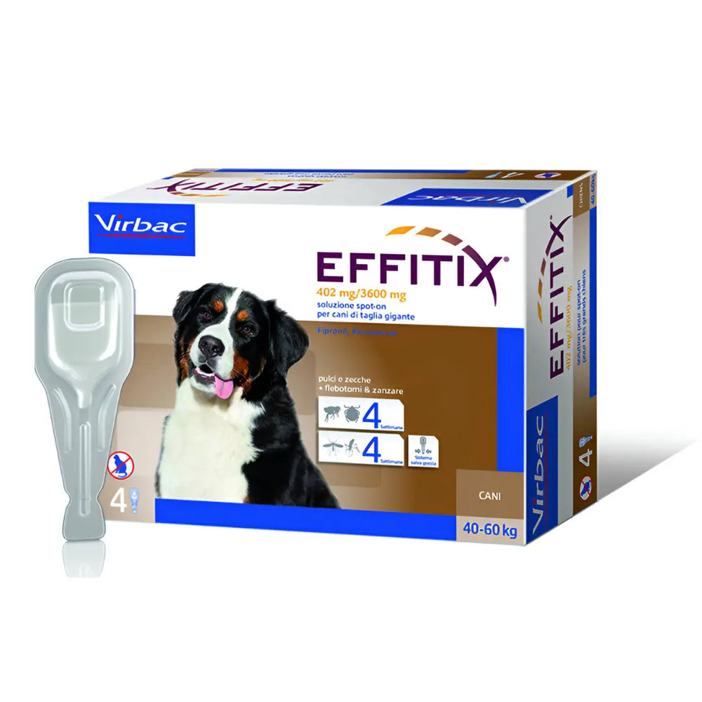 Effitix cane extra large 40-60 kg 4 pipette Virbac