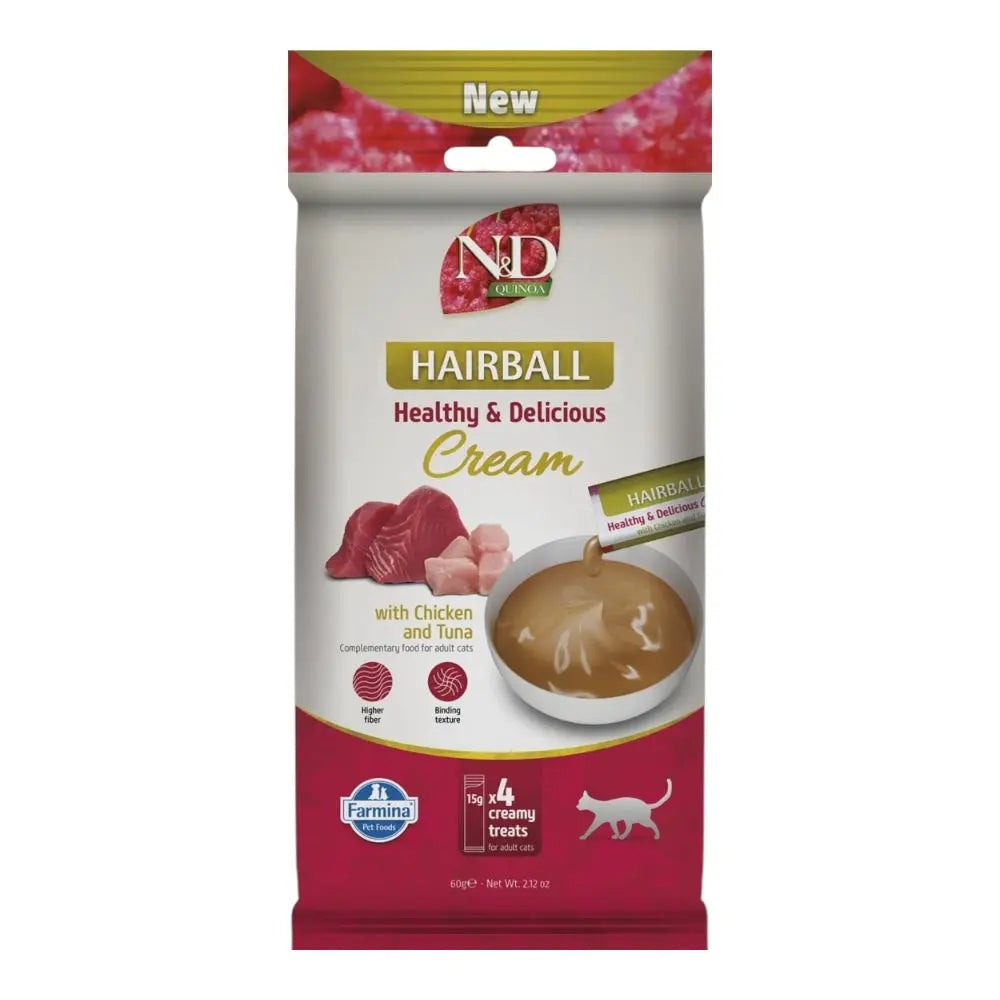 Farmina N&D Quinoa Cat Hairball Cream Pollo e Tonno 60 gr Farmina