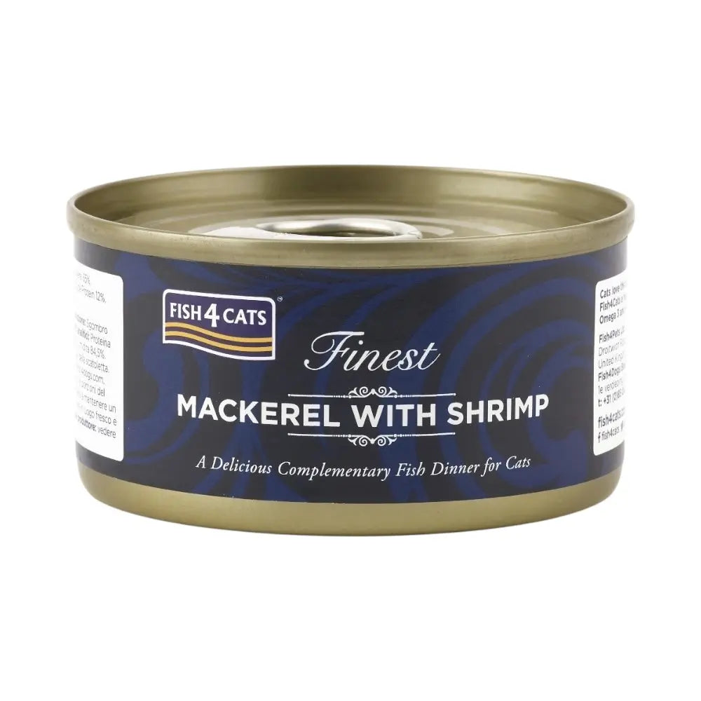 Fish4Cats Finest Mackerel With Shrimp 70g x 10 FISH4PET