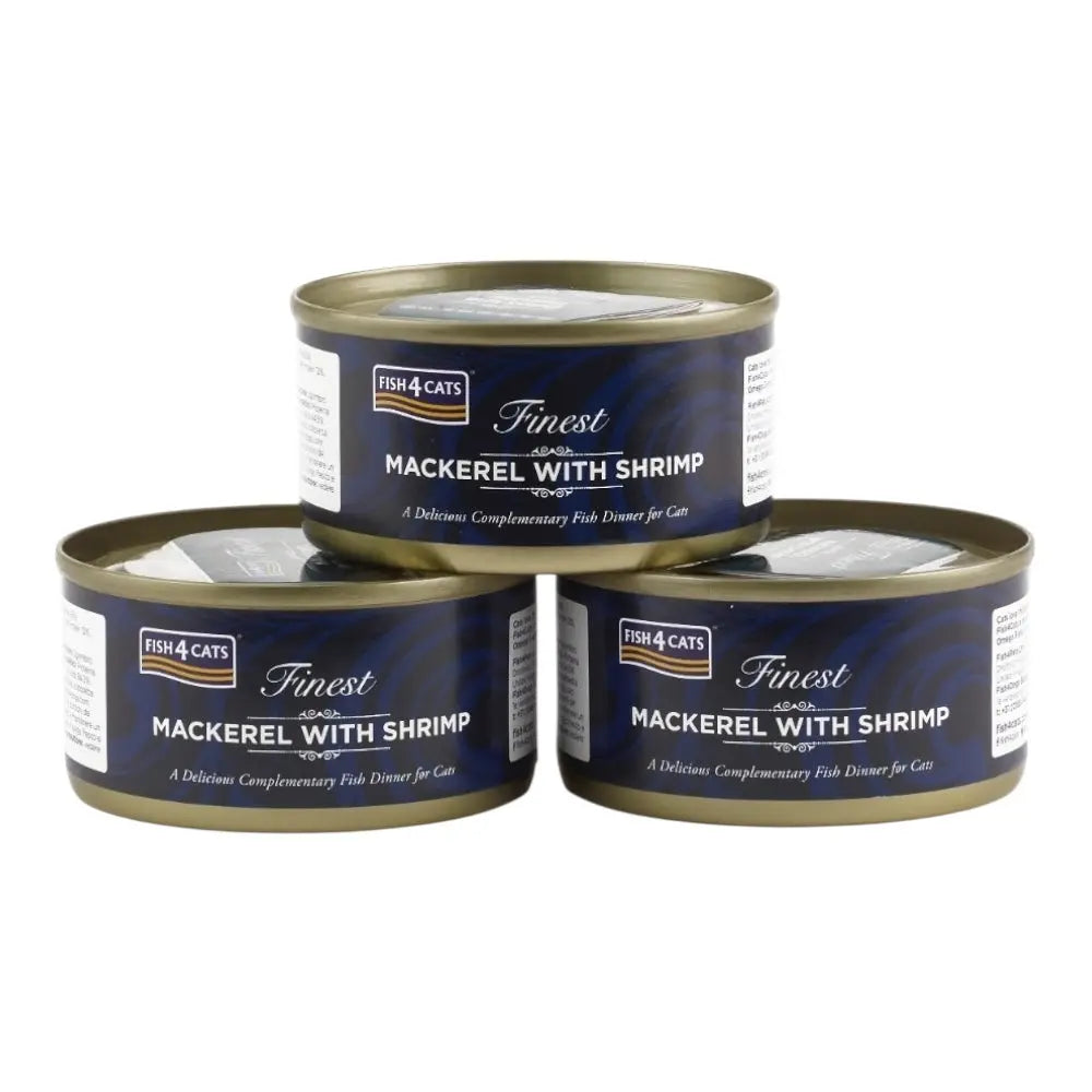 Fish4Cats Finest Mackerel With Shrimp 70g x 10 FISH4PET
