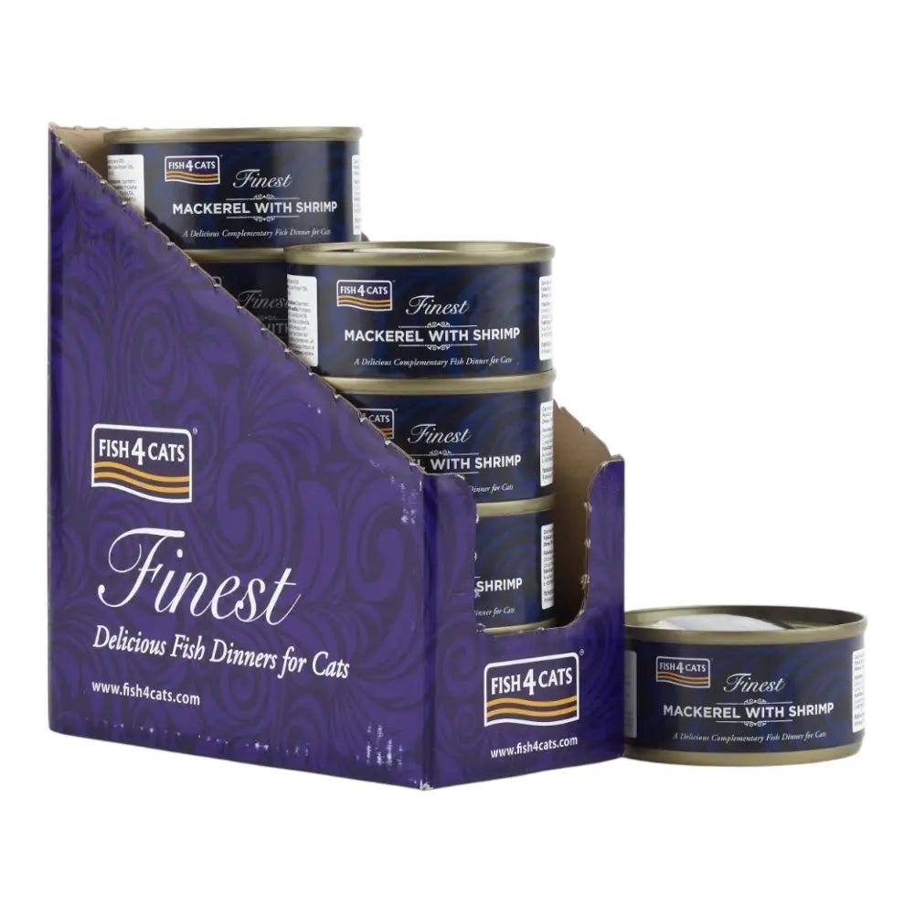 Fish4Cats Finest Mackerel With Shrimp 70g x 10 FISH4PET
