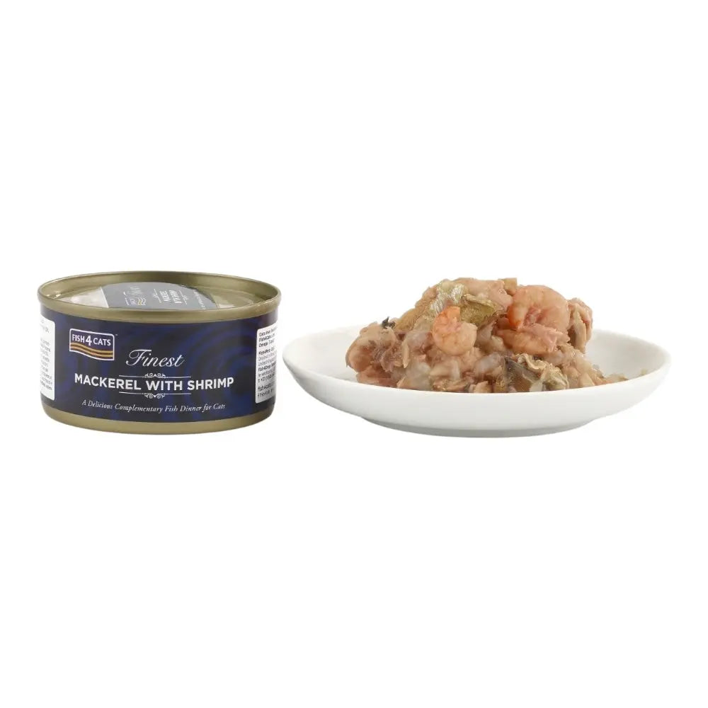 Fish4Cats Finest Mackerel With Shrimp 70g x 10 FISH4PET