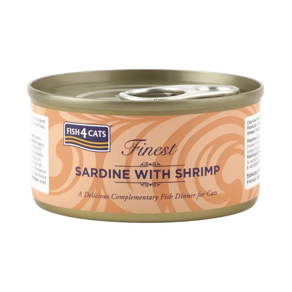 Fish4Cats Finest Sardine With Shrimp 70g x 10 FISH4PET
