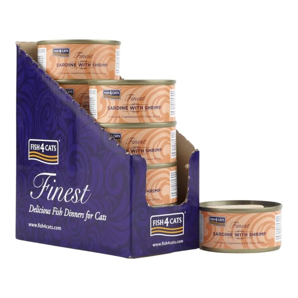 Fish4Cats Finest Sardine With Shrimp 70g x 10 FISH4PET