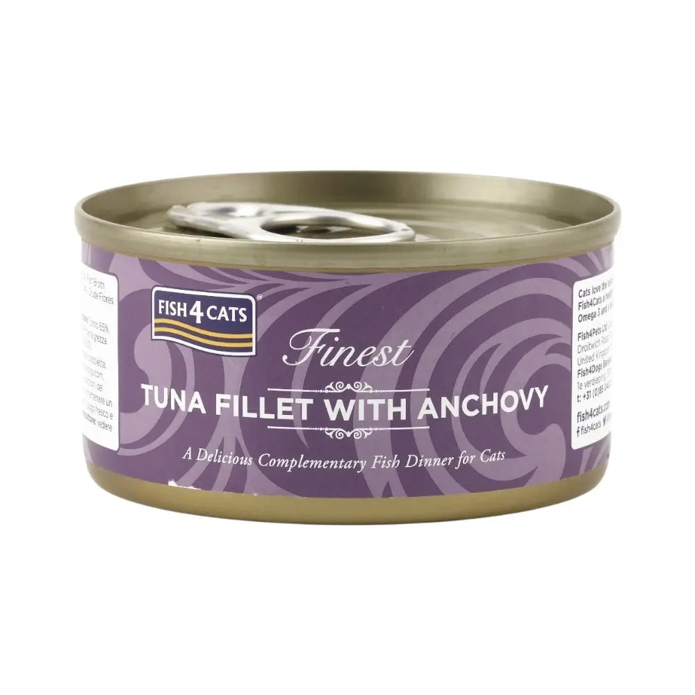 Fish4Cats Finest Tuna Fillet With Anchovy 70g x 10 FISH4PET