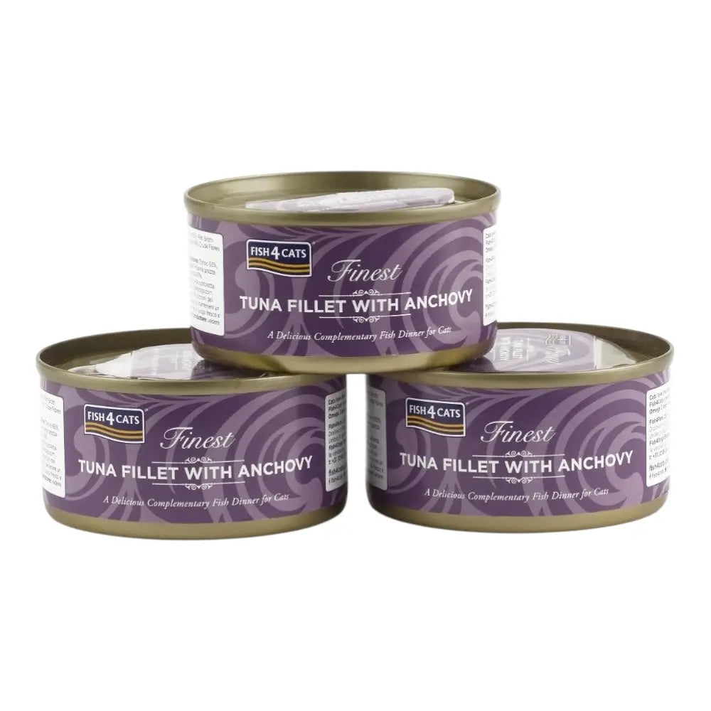 Fish4Cats Finest Tuna Fillet With Anchovy 70g x 10 FISH4PET