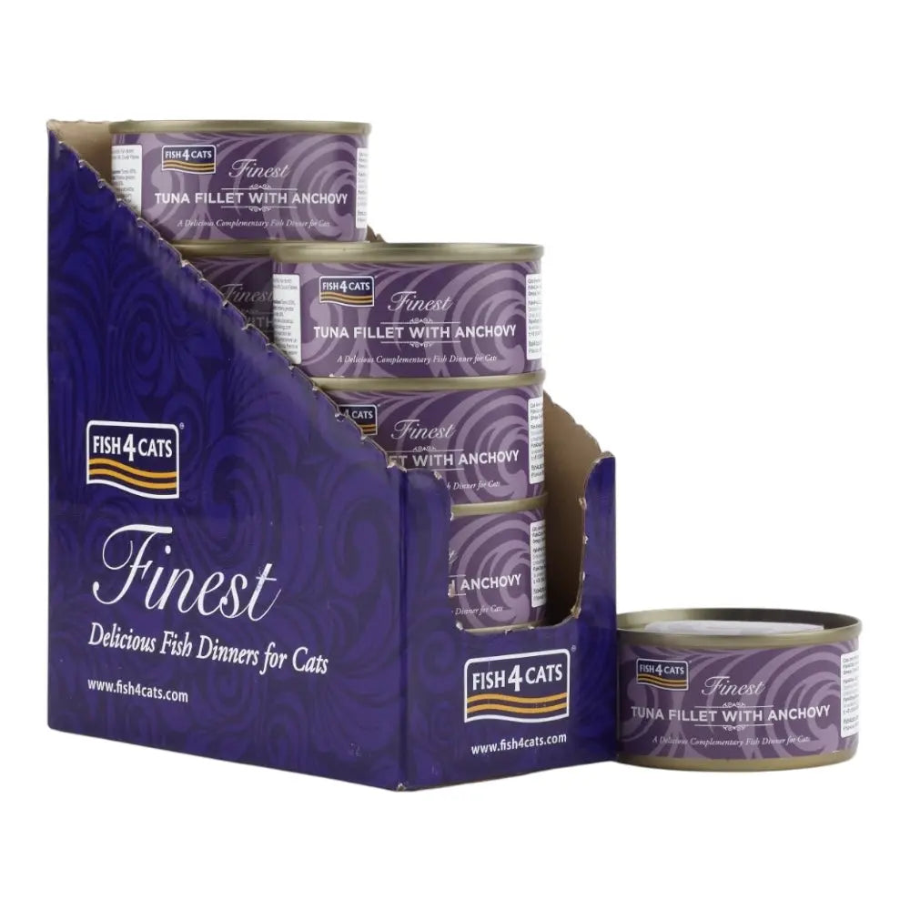 Fish4Cats Finest Tuna Fillet With Anchovy 70g x 10 FISH4PET