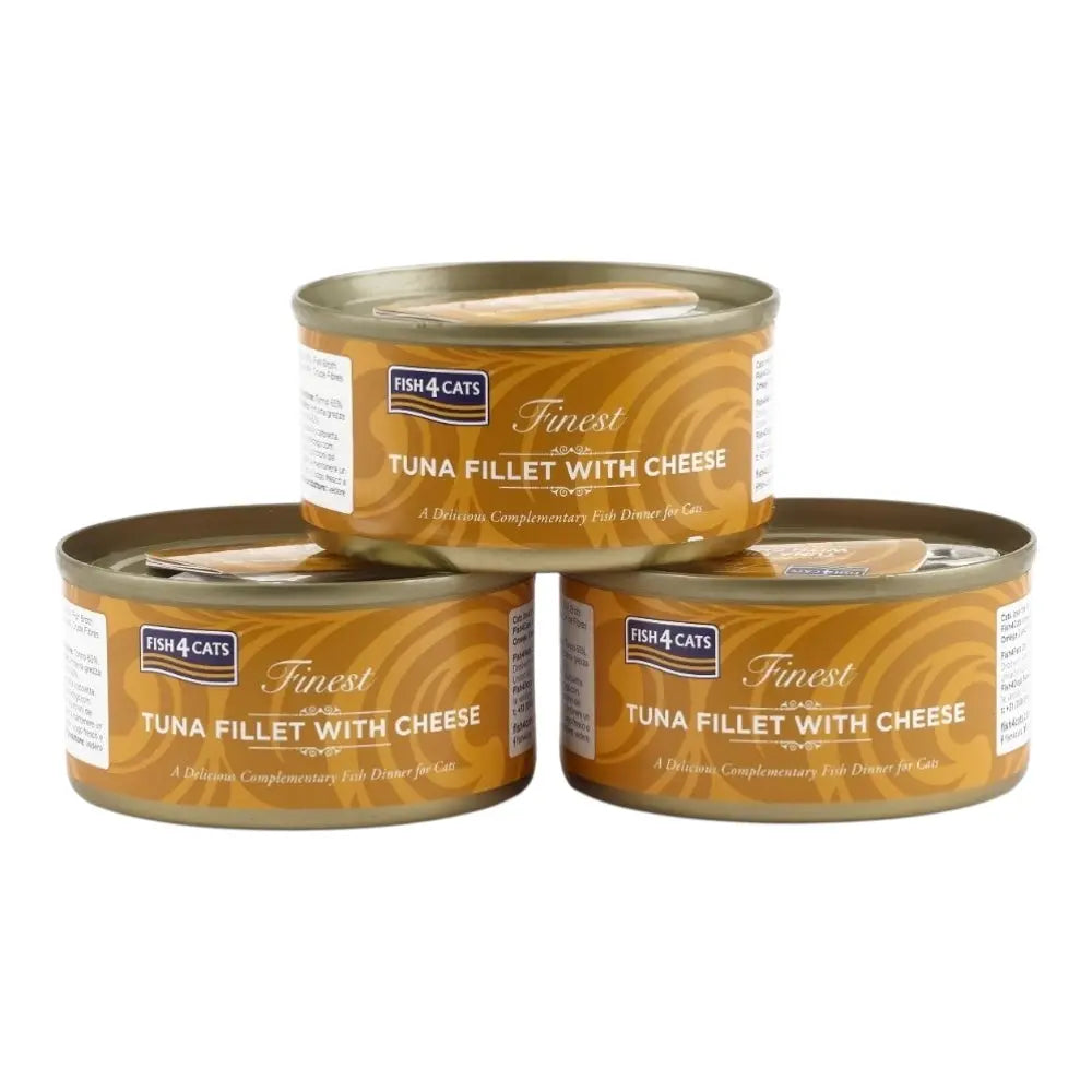 Fish4Cats Finest Tuna Fillet With Cheese 70g x 10 FISH4PET